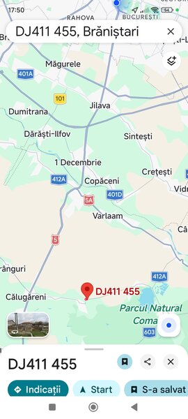 Ilfov, Calugareni (Branistari), de vanzare casa, 1.500 mp, cadastru-intab.